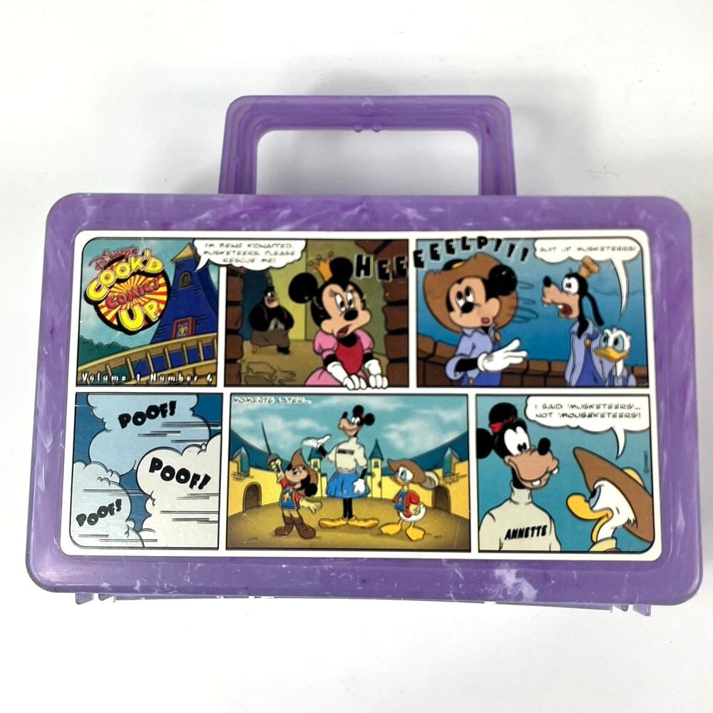 Disneyland Cook'd Up Comics Lunch Box Vintage The Three Musketeers 1998 Whirley